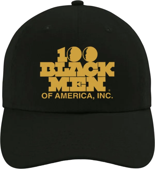 100 Black Men Heritage Cap — Black with Gold Logo